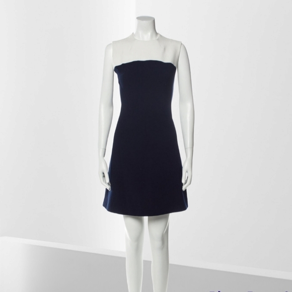 LORI M Jersey dress in black and white fit and flare size L - Picture 1 of 7